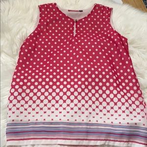 Pink polka blouse